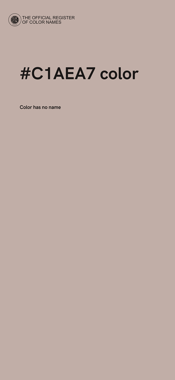 #C1AEA7 color image