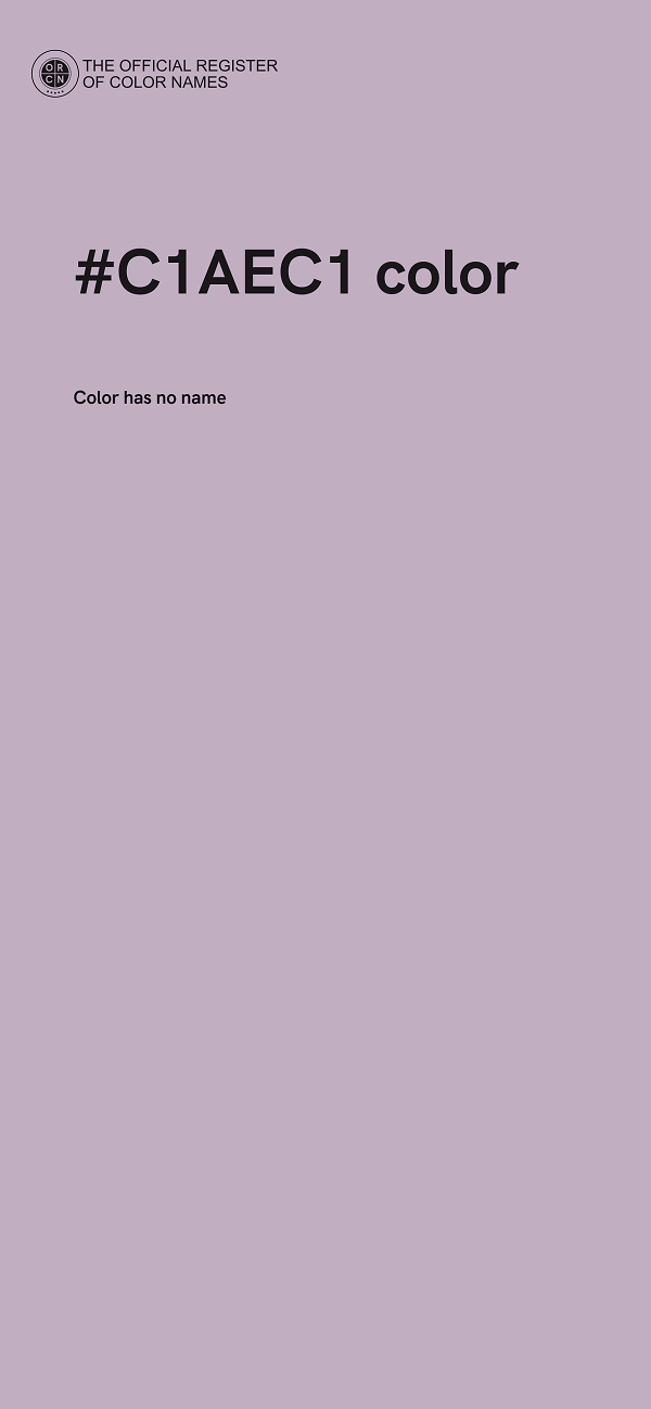 #C1AEC1 color image