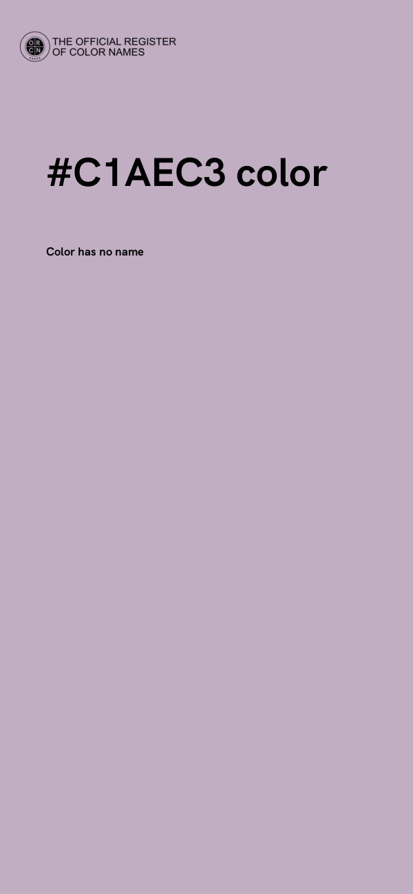 #C1AEC3 color image