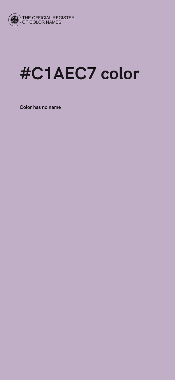 #C1AEC7 color image