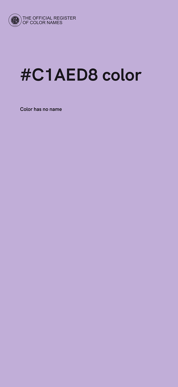 #C1AED8 color image