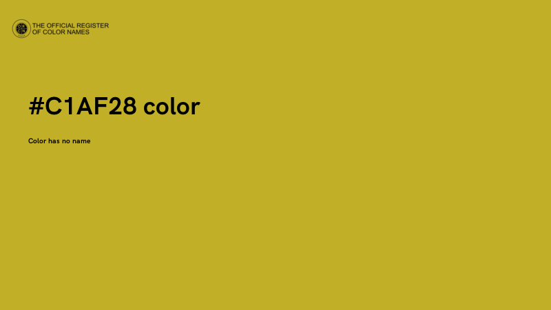 #C1AF28 color image