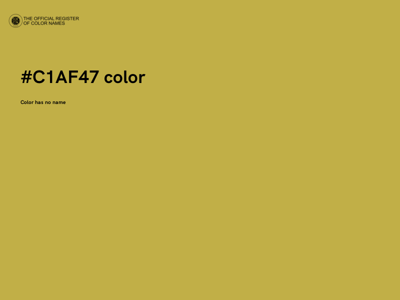#C1AF47 color image