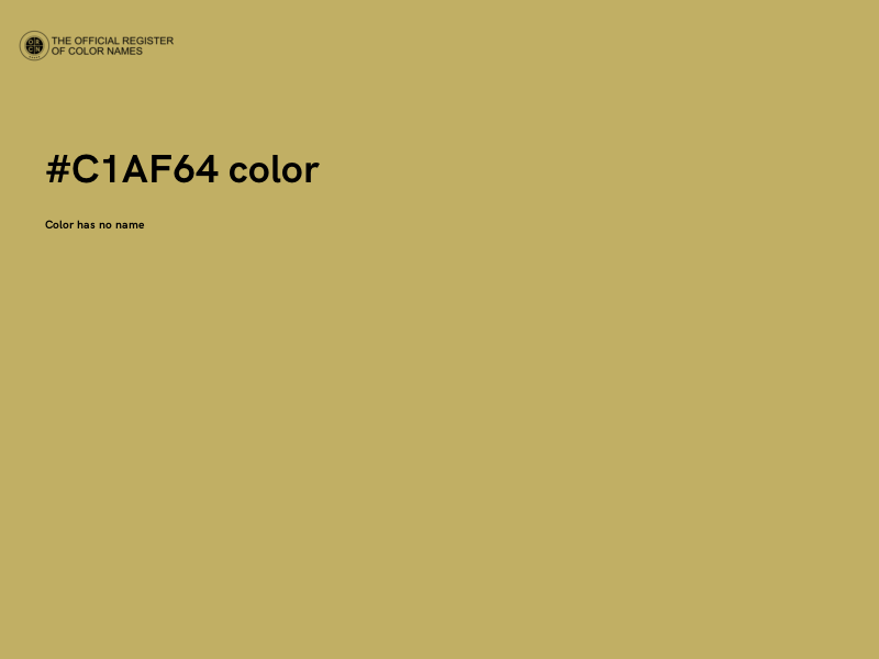 #C1AF64 color image