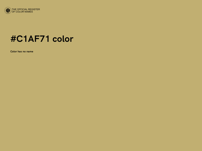 #C1AF71 color image