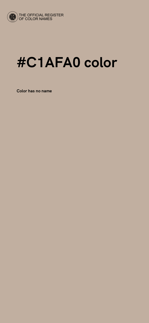 #C1AFA0 color image