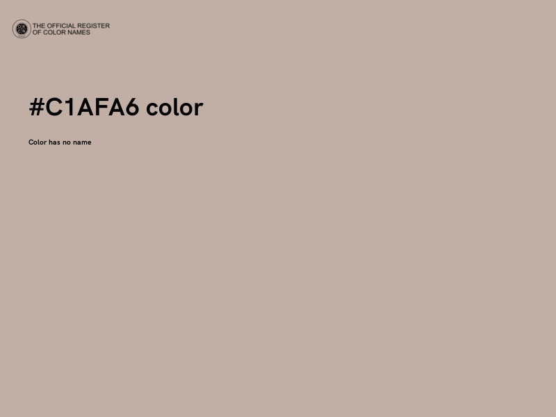 #C1AFA6 color image