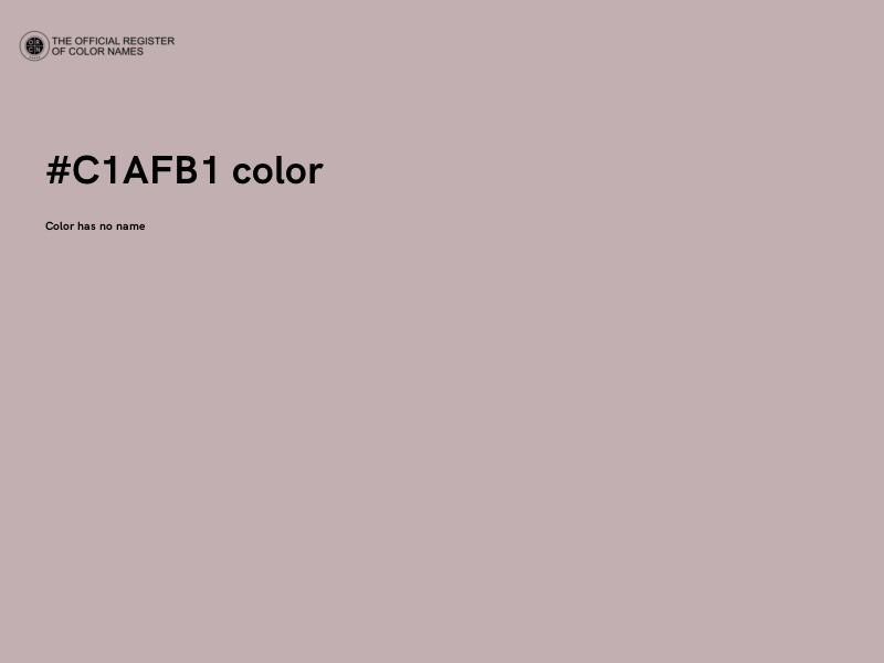 #C1AFB1 color image