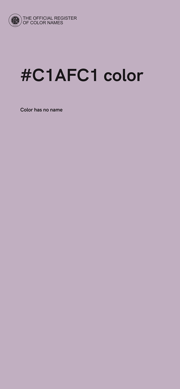 #C1AFC1 color image