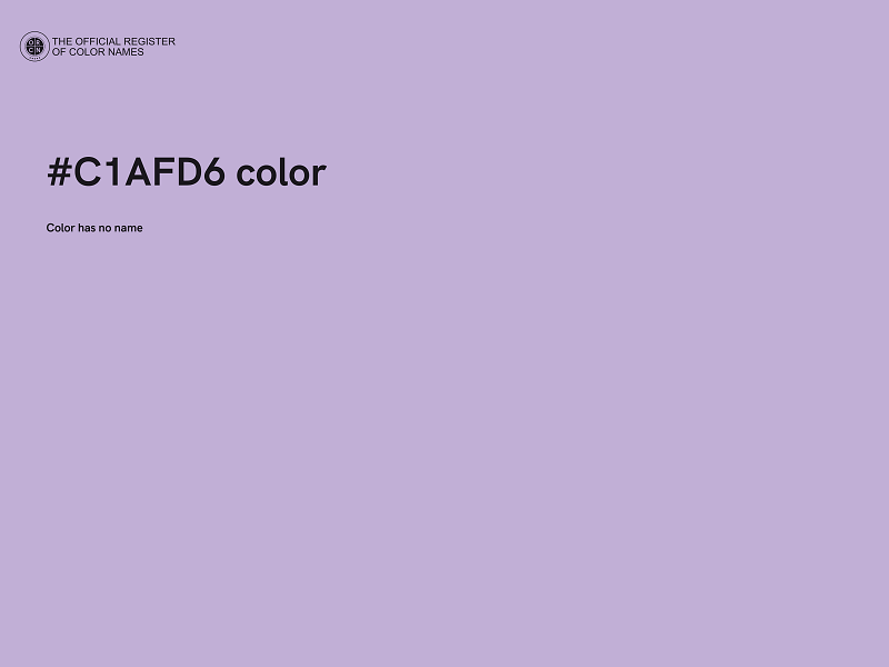 #C1AFD6 color image