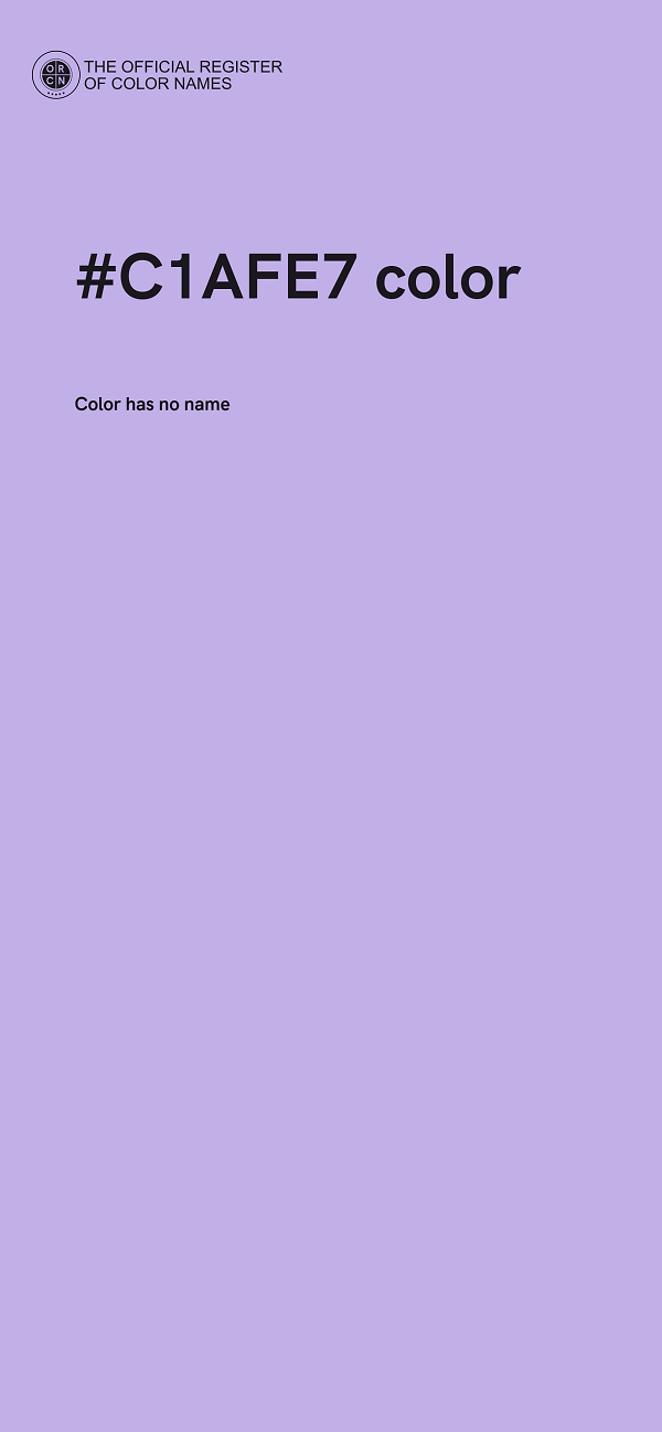 #C1AFE7 color image