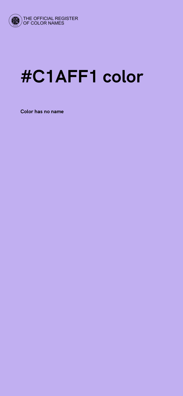 #C1AFF1 color image