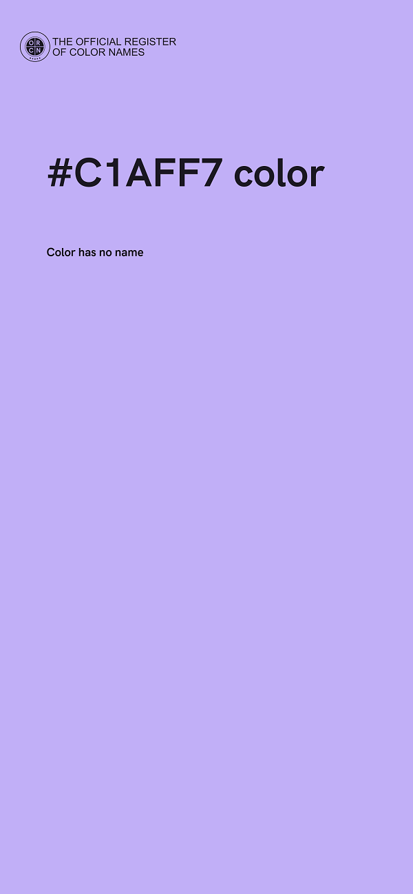 #C1AFF7 color image