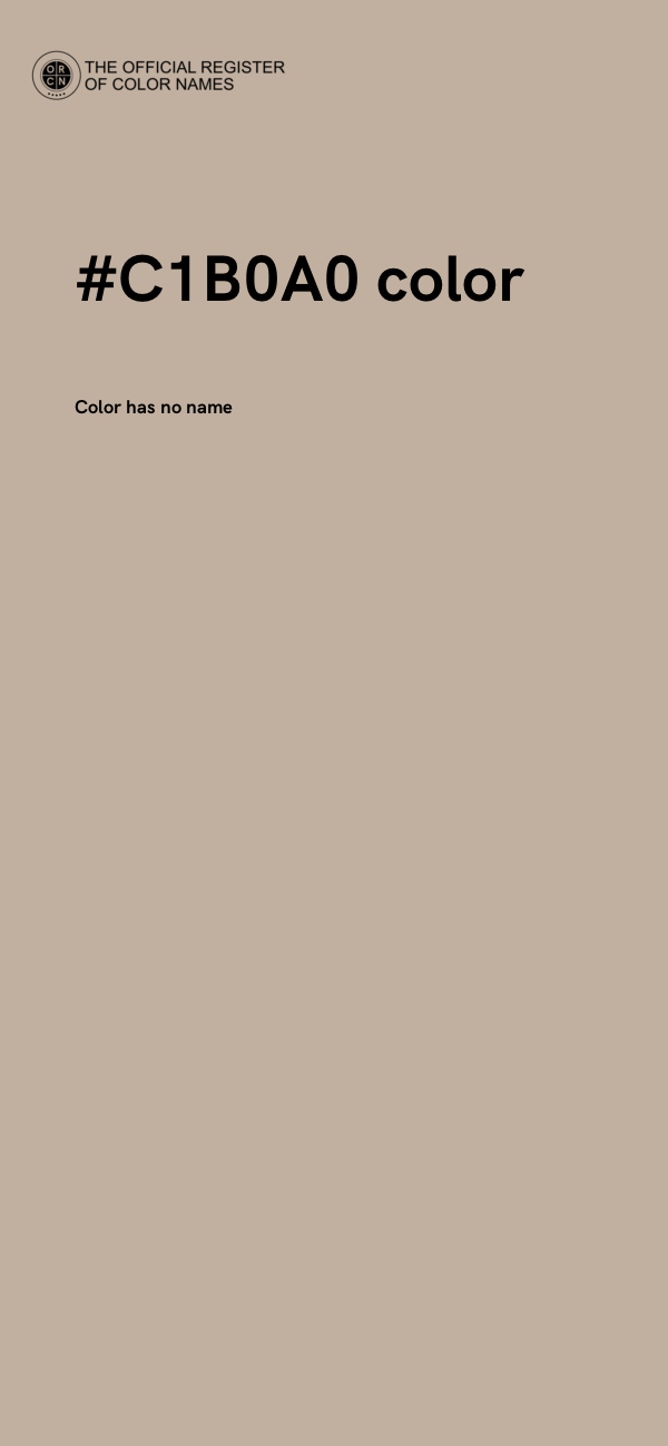 #C1B0A0 color image
