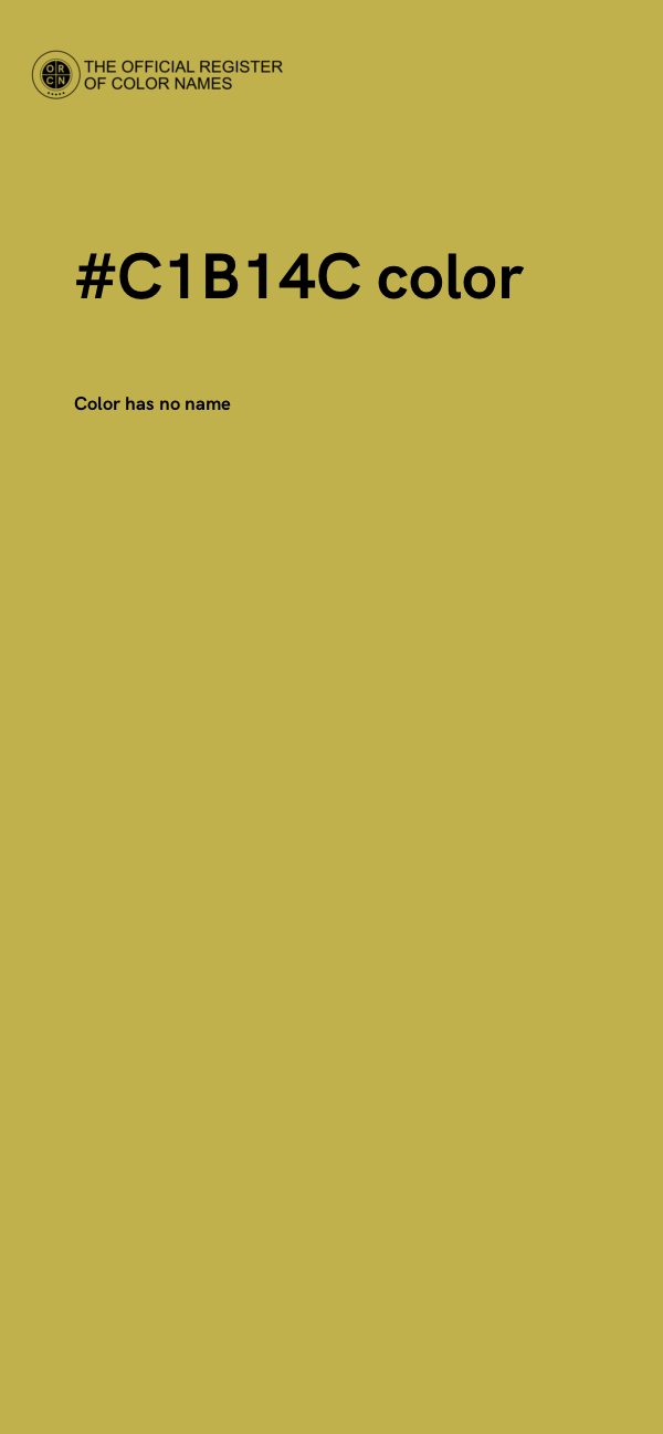 #C1B14C color image