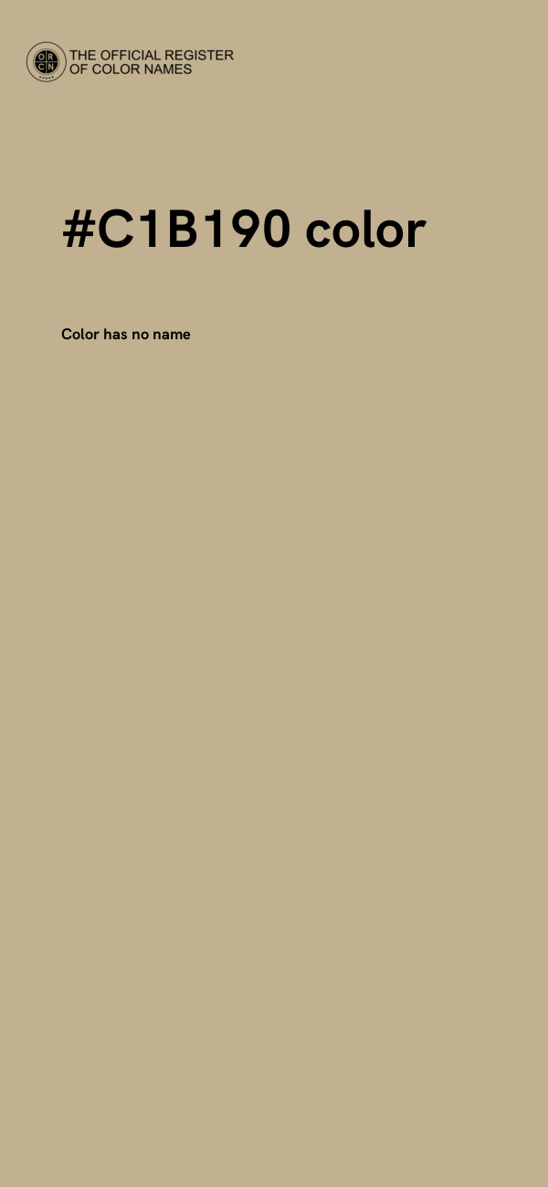 #C1B190 color image