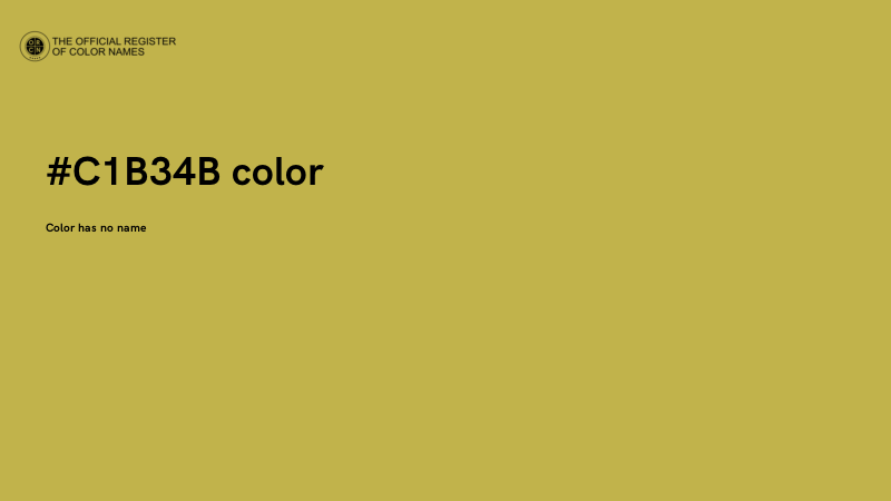#C1B34B color image
