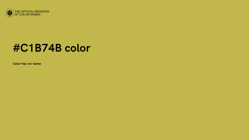 #C1B74B color image