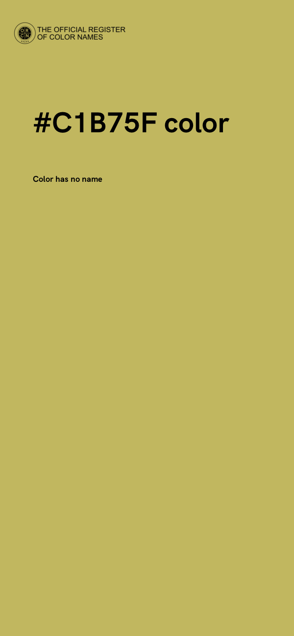 #C1B75F color image