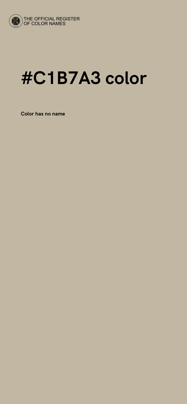 #C1B7A3 color image