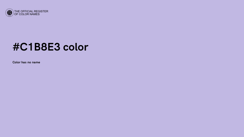 #C1B8E3 color image