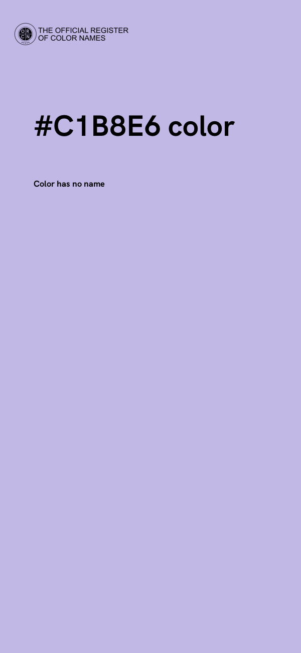 #C1B8E6 color image