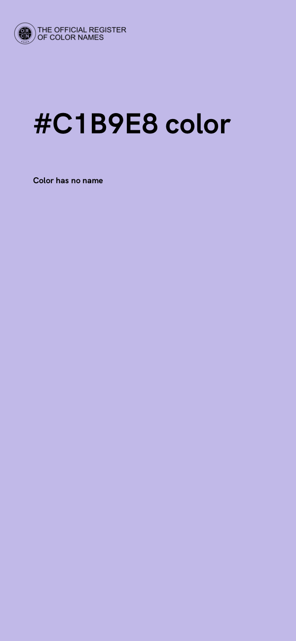 #C1B9E8 color image