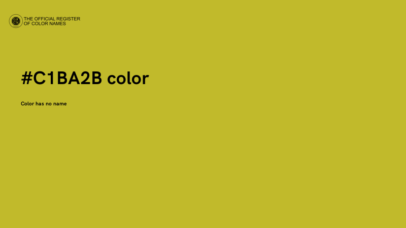 #C1BA2B color image
