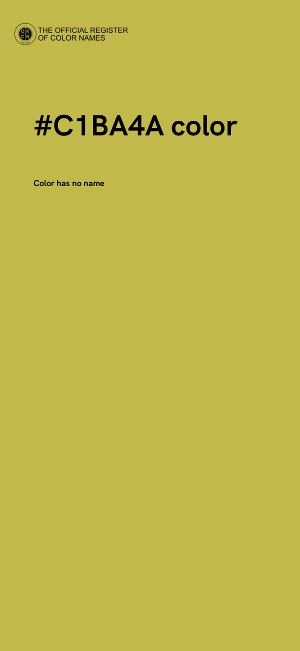 #C1BA4A color image