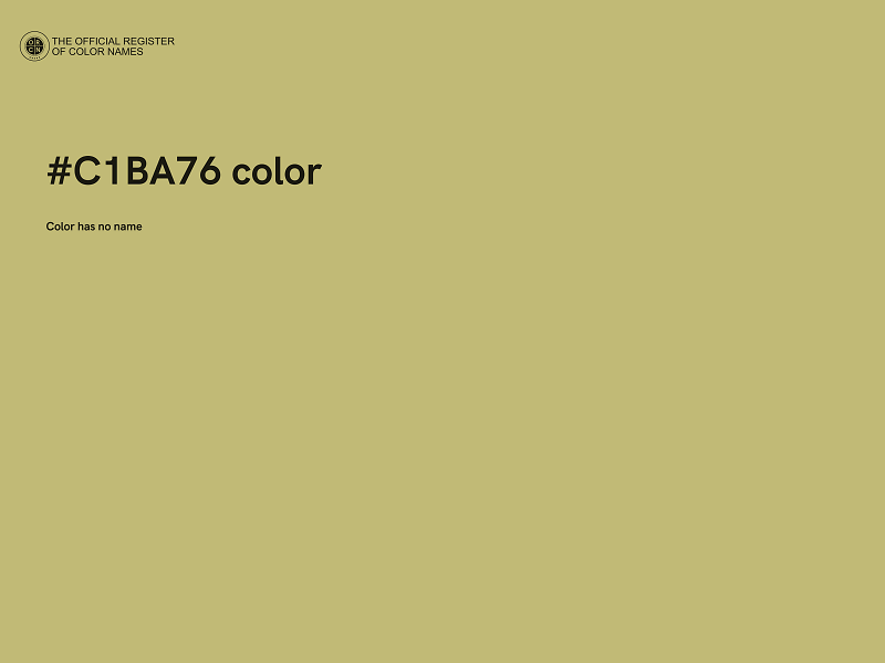 #C1BA76 color image