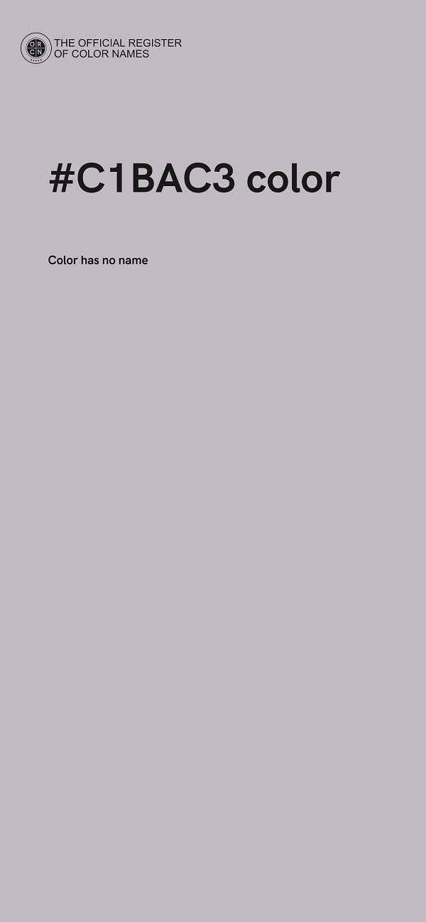 #C1BAC3 color image
