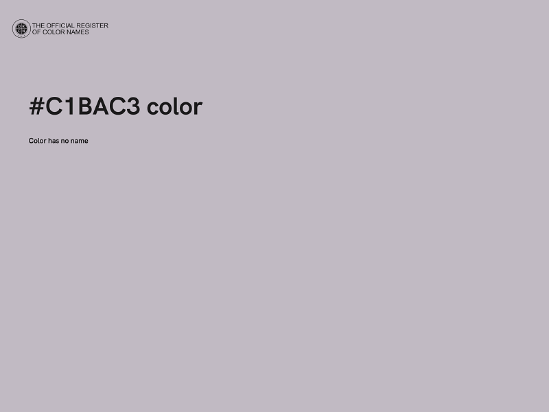 #C1BAC3 color image