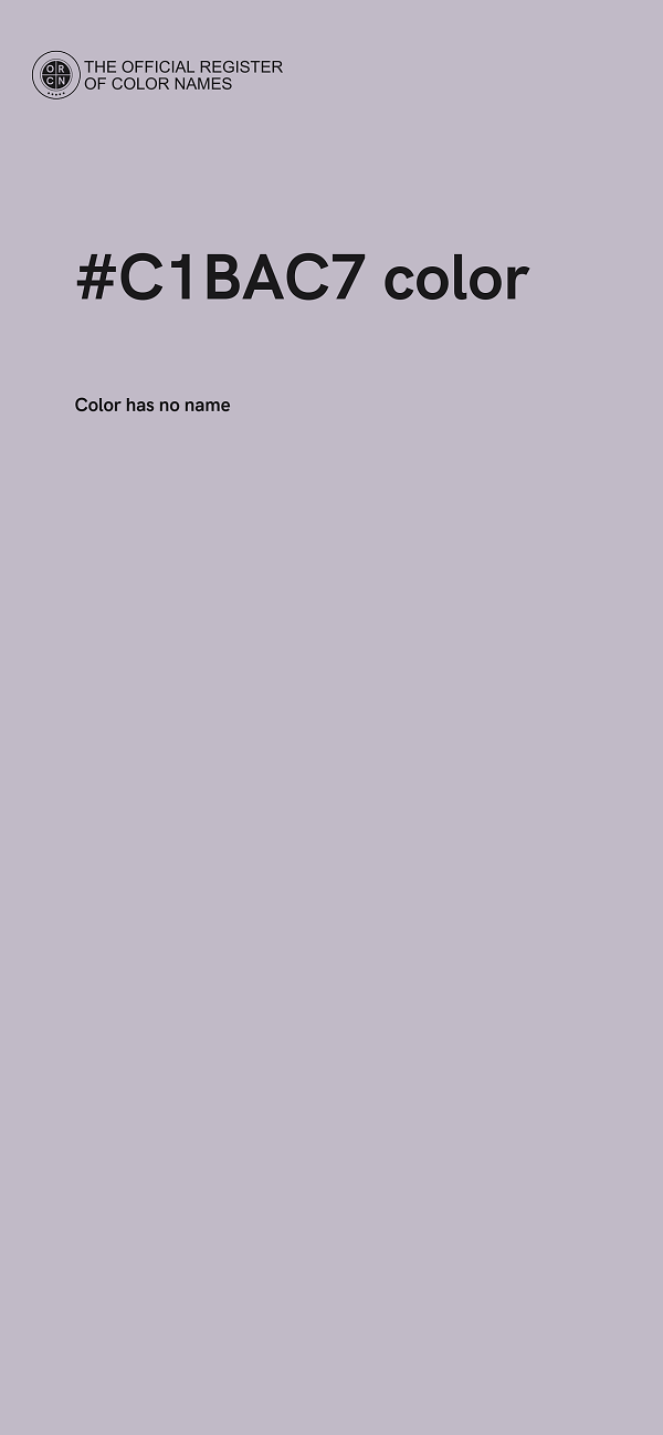 #C1BAC7 color image