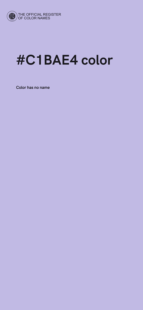 #C1BAE4 color image