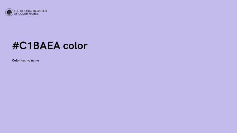 #C1BAEA color image