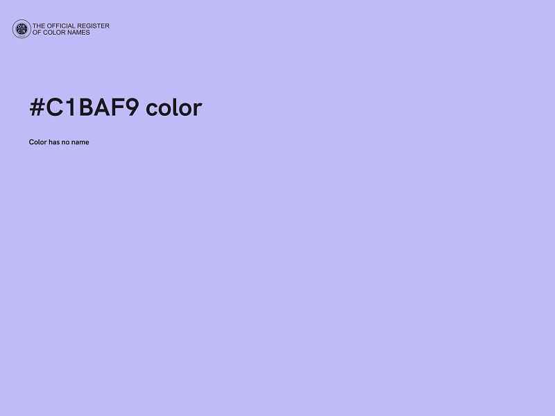 #C1BAF9 color image