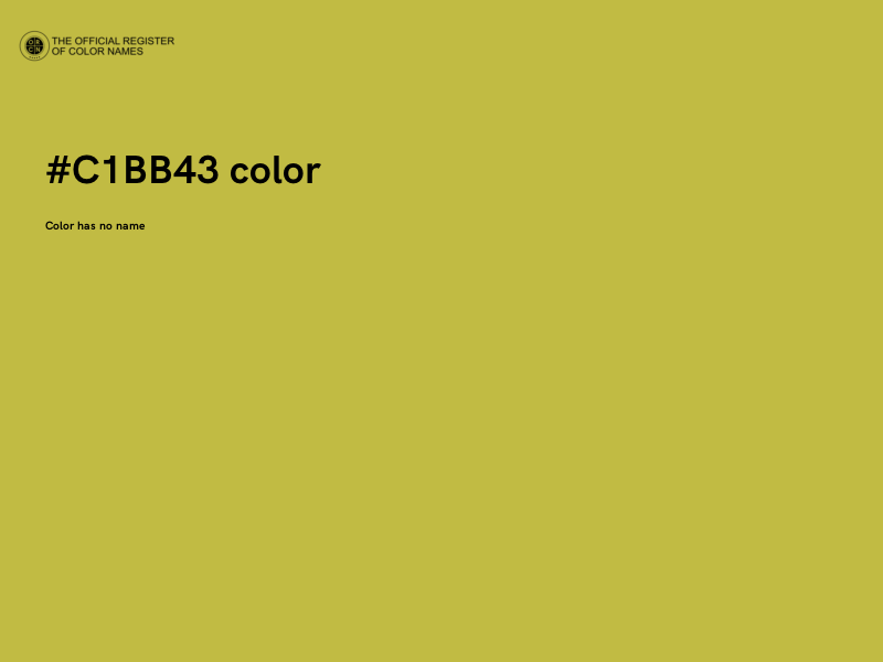 #C1BB43 color image