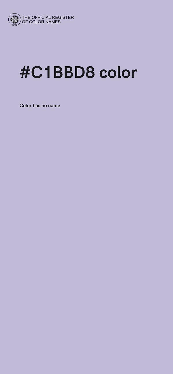 #C1BBD8 color image