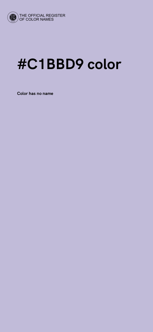 #C1BBD9 color image
