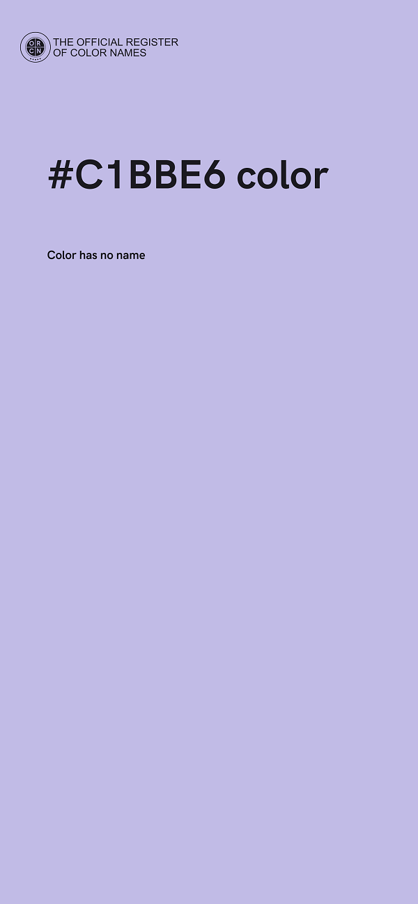 #C1BBE6 color image