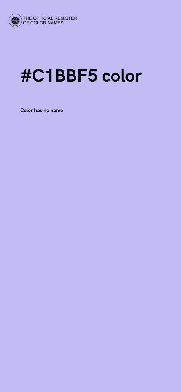 #C1BBF5 color image