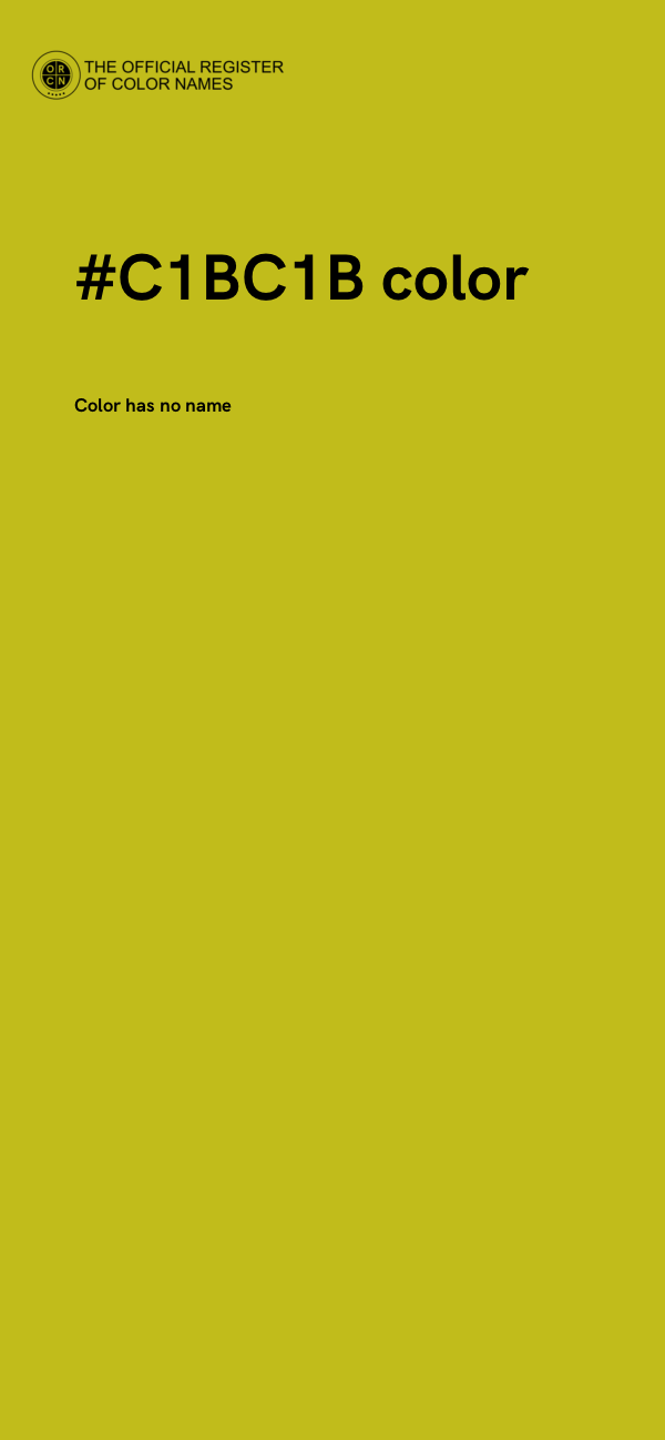 #C1BC1B color image