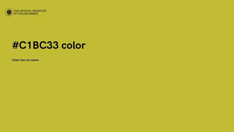 #C1BC33 color image