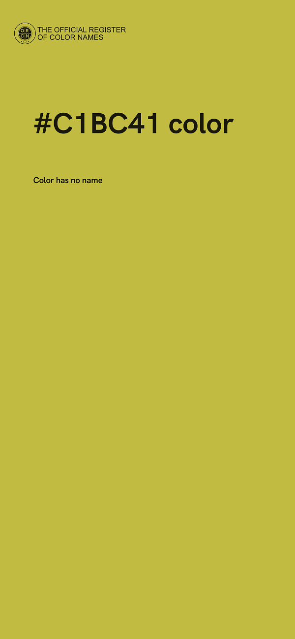 #C1BC41 color image