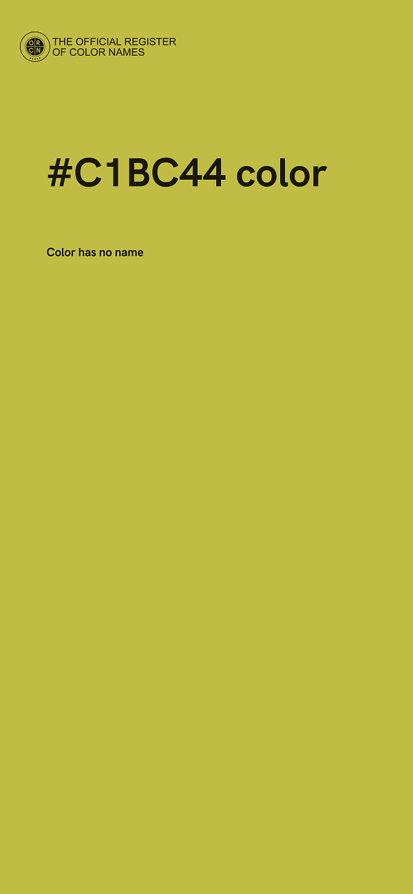 #C1BC44 color image