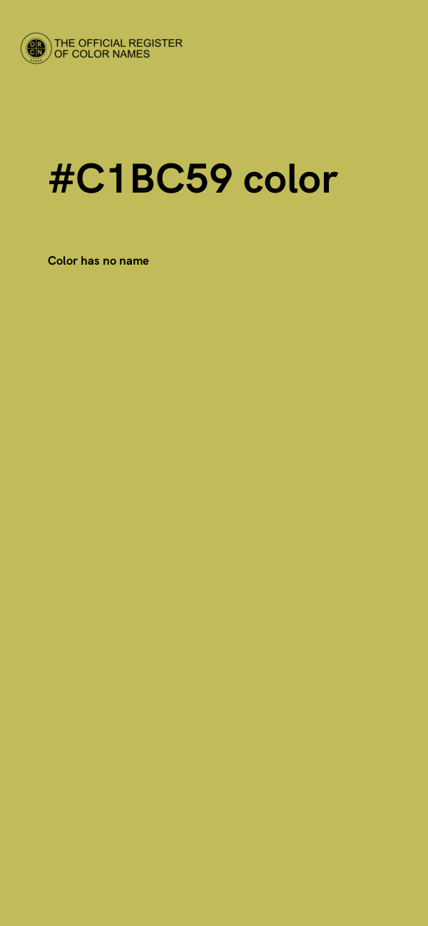 #C1BC59 color image