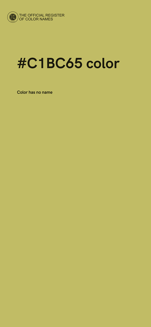 #C1BC65 color image