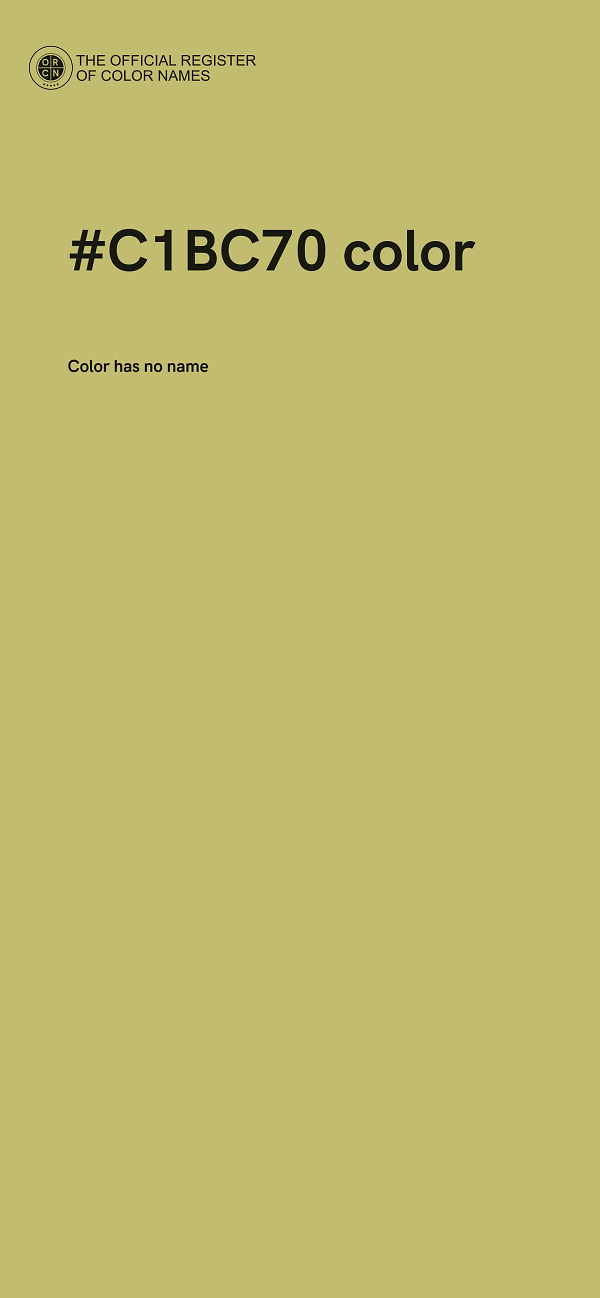 #C1BC70 color image