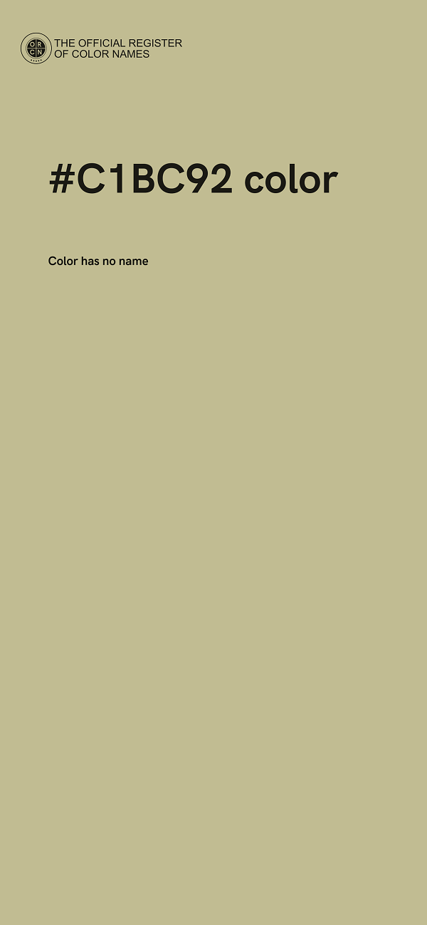 #C1BC92 color image