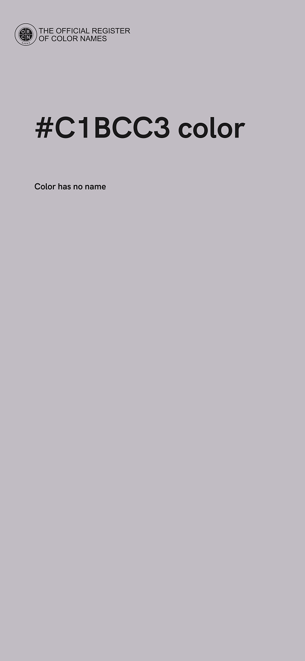 #C1BCC3 color image